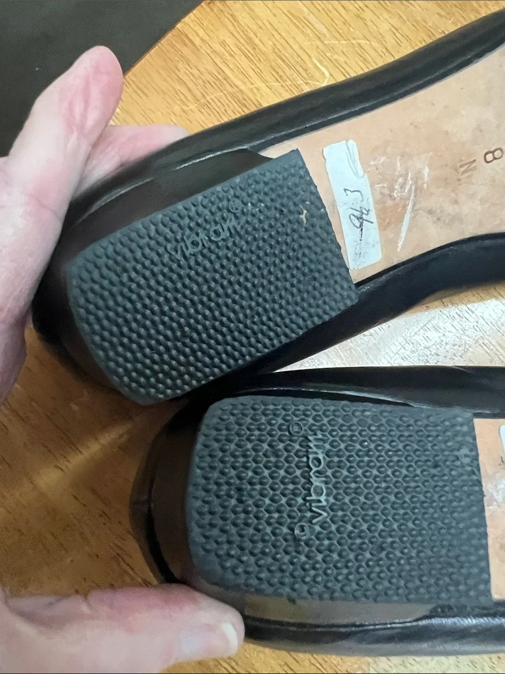 Bally Black Leather Flats with Brown Woven Toe